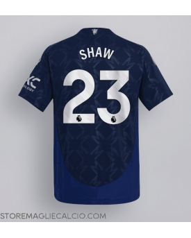Manchester United Luke Shaw #23 Maglia Gara Trasferta Repliche 2024-25 Maniche Corte